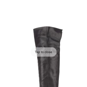 Black knee high leather stiletto boot